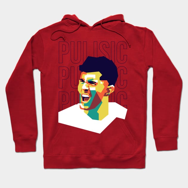 Pulisic on Wpap Style Hoodie by pentaShop